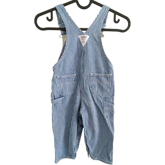 Vintage oshkosh b’gosh railroad striped overalls Conductor baby 24m - Picture 3 of 8